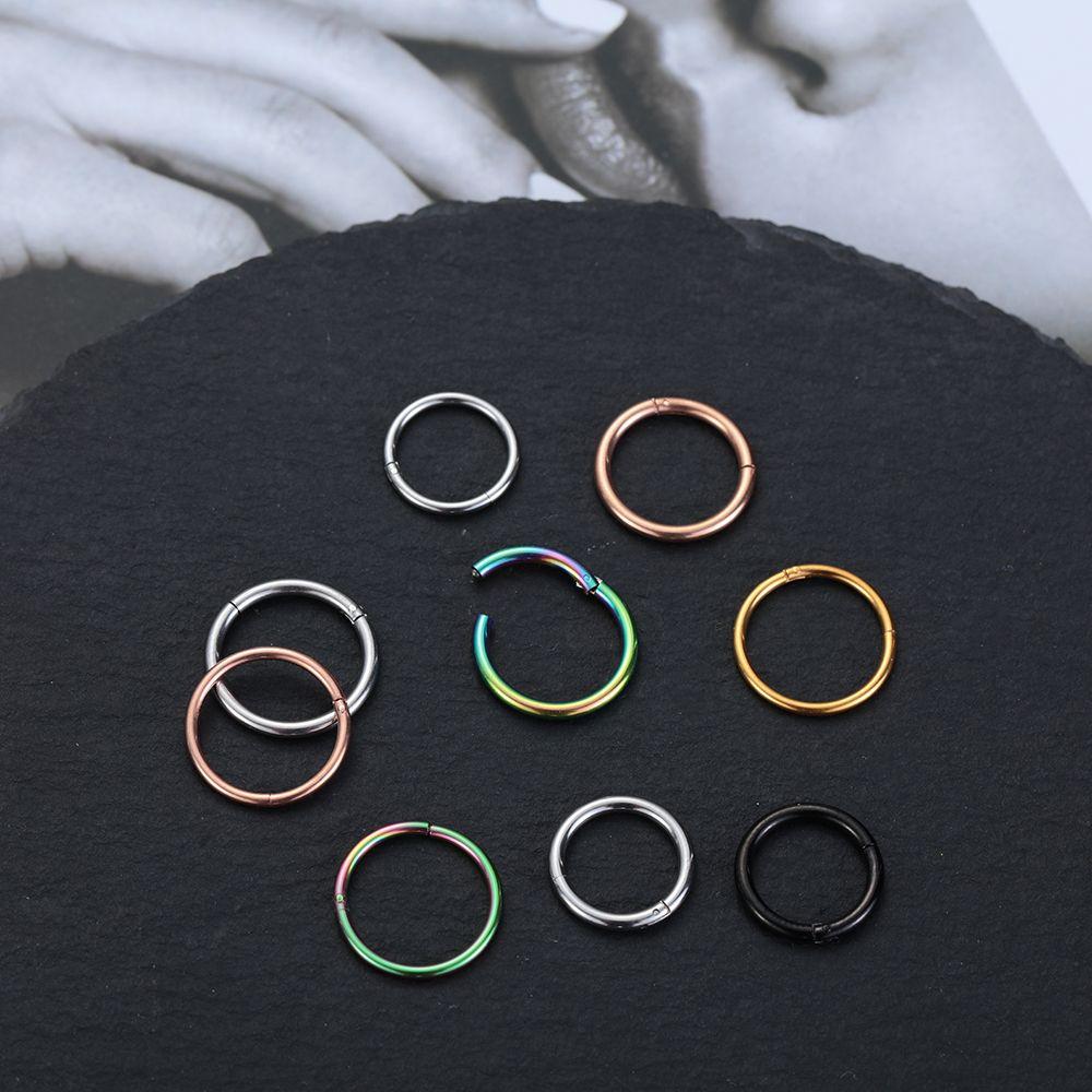 1 шт., унисекс, титановая сталь, открытое кольцо для носа, пирсинг септума, ушной раковины, козелка, губ