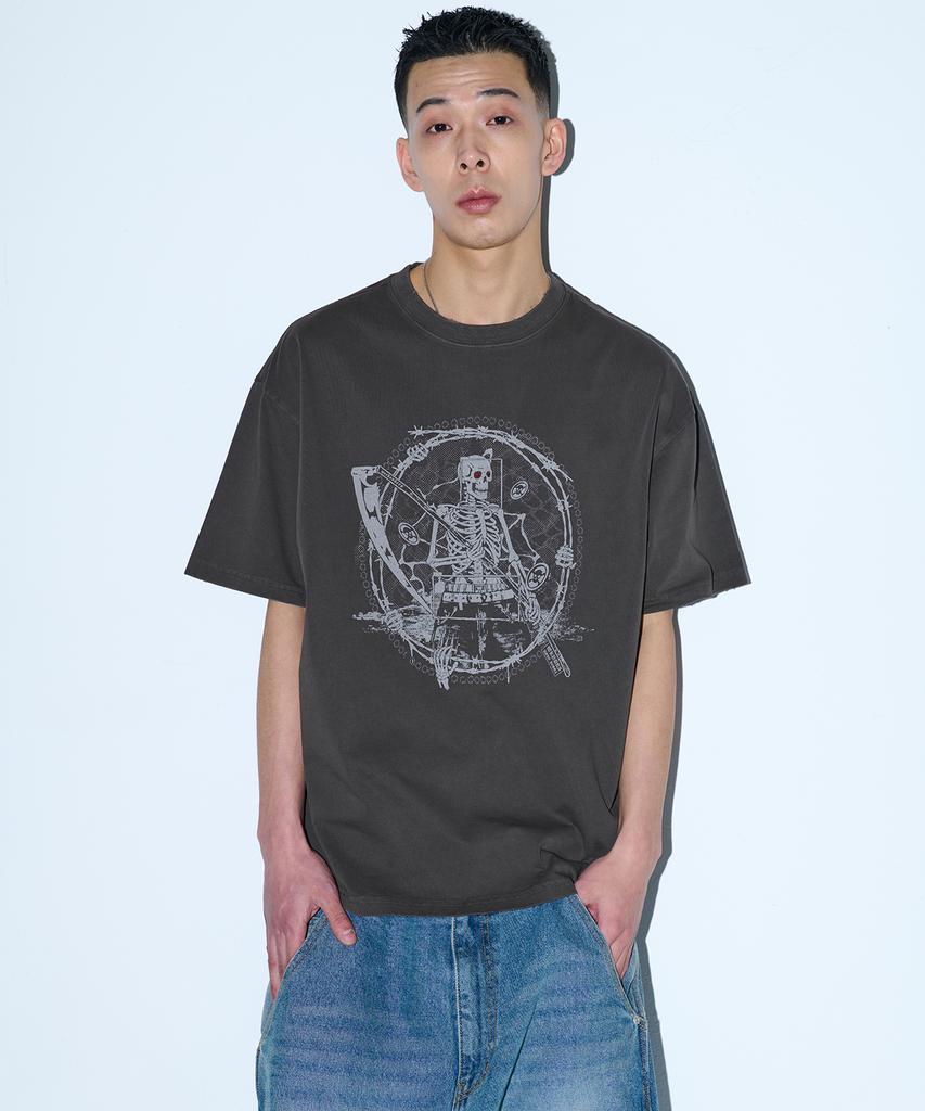 WKNDRS [Koin Seoul] Футболка Жнец (коричневый)