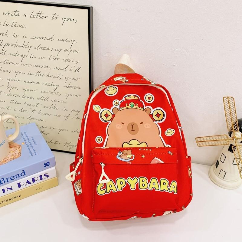 Print Lovely Animal Preschool Backpack For Children Soft Nylon Style Cute