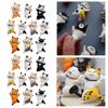 10Pcs Fridge Stickers Cartoon Cat Shape Magnetic Refrigerator Stickers Home Decoration Multi-Function Memo Holder