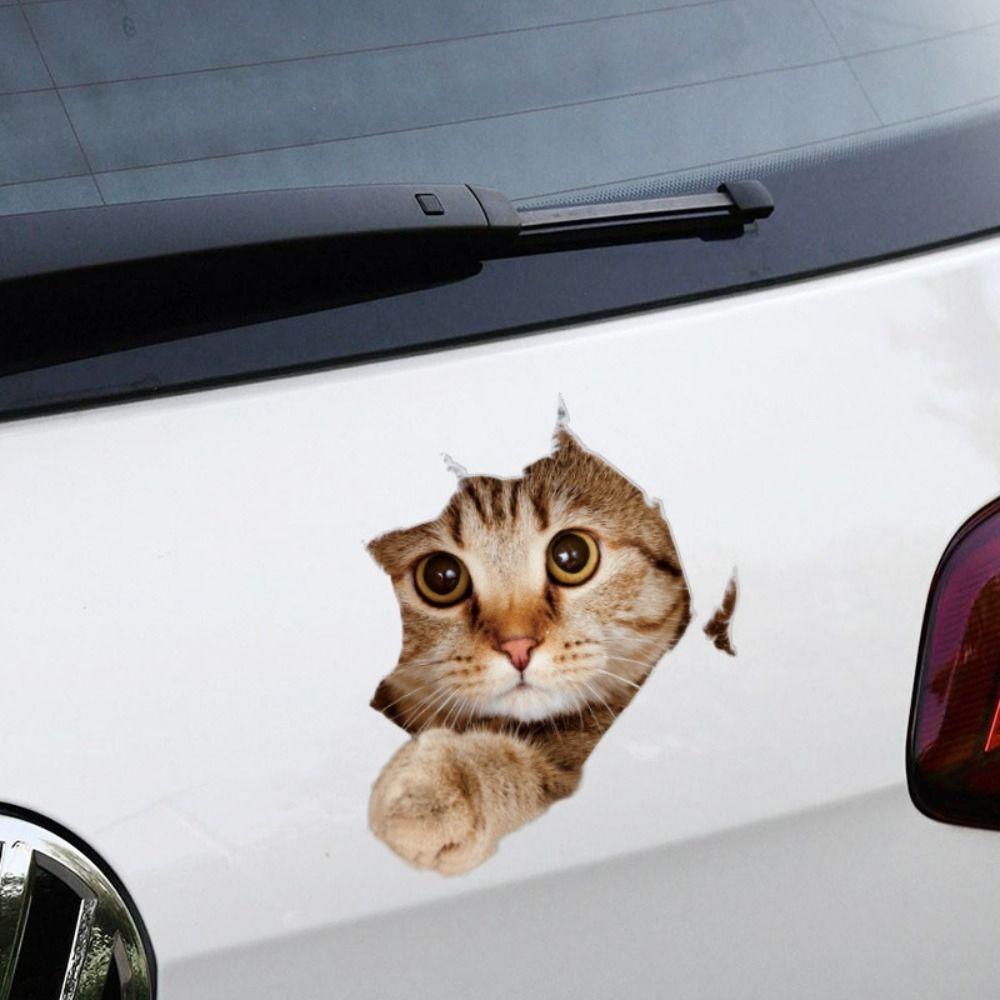 Universal Waterproof Car 3D Cat Stickers Animal Styling Car Body Scratch Masking Stickers Creative Funny Auto Decal