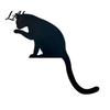 Versatile Room Wall Ornaments Wooden Black Cat Door Topper Minimalist Silhouette Frame Sign Decorative Topper Corner Decor for Living Bedroom