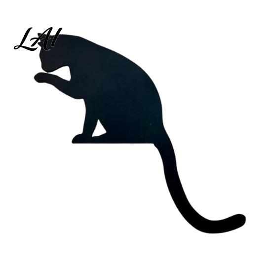 Versatile Room Wall Ornaments Wooden Black Cat Door Topper Minimalist Silhouette Frame Sign Decorative Topper Corner Decor for Living Bedroom
