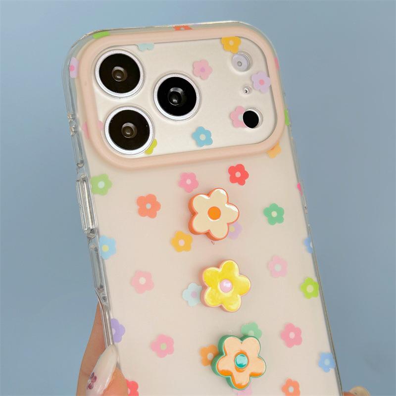 HyunA 3D Цветной Цветочный Чехол-цепочка для iPhone 17/16 Pro Max/15 Pro