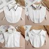 Fashion Fake Collar Blouse Women Cotton Detachable Shirt Collar Chiffon False Collar Woman Lapel Blouse Top Tie for Women Decor