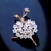Korean Elegant Ballet Girl Brooch Resin Flower Fashion Brooch Alloy Diamond Accessories Shawl Buckle