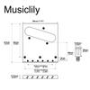 Musiclily String Pitch Telecaster Bridge 6WAY Saddle for TL Electric Black 10.8mm Guitar,