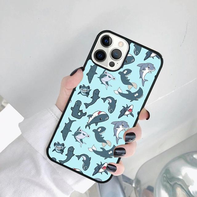 Love Shark Phone Case Cover For iPhone 17 Air 15 Pro MAX 16 Plus 14 12 11 13 coque