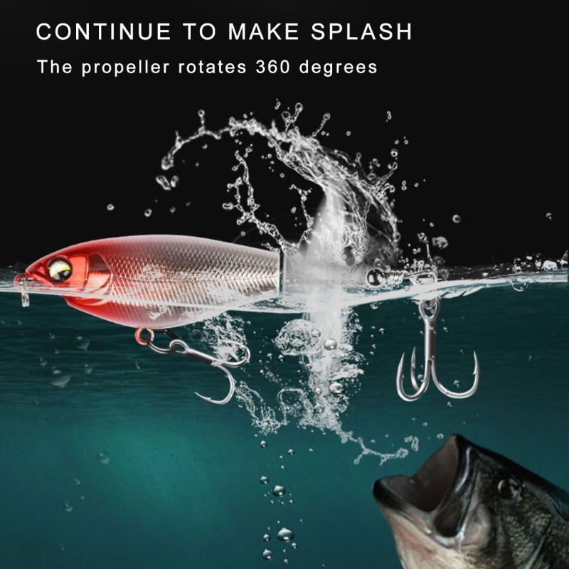 5Pcs Propeller Surfaces Lure Topwater Fishing Lures Fish Hook Propeller Noise Baits Propeller Noise Baits Easy to Use