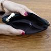 Vintage Portable Women's Long Wallet Solid Color Luxury Purse Elegant Clutch Cash Leather Pouch