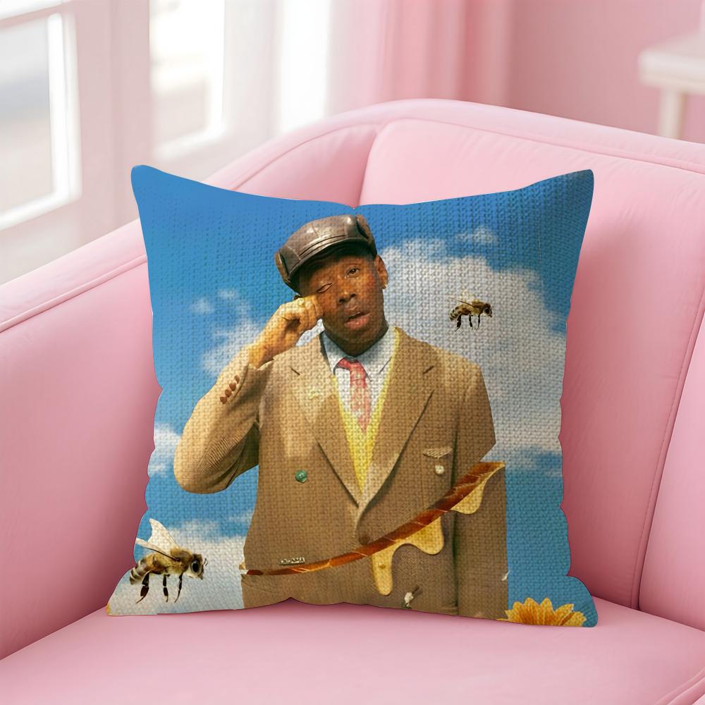 TTyler The CreatorR Cushion Cover Natural Linen Pillow Case DoubleSided Print Decorative Sofa Pillowcase Home Decor Gift
