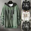 Plus Velvet Sweater Men's Korean Version of The Trend of Pullover Hooded Casual All-match Loose Long-sleeved Jacket