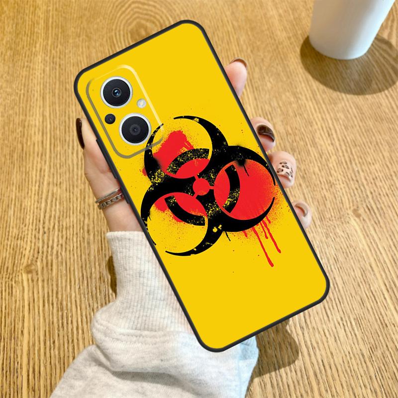 Логотип с символом биоопасности Чехол для OPPO Reno 13 F 14F 12F 11F 8T 7 8 Lite 10 11 12 14 OPPO Find X5 X6 X8 X9 Pro Чехол