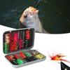 100pcs Fly Fishing Flies Kit Dry Wet Fly Fishing Flies Assortment with Fly Box Trout Bass