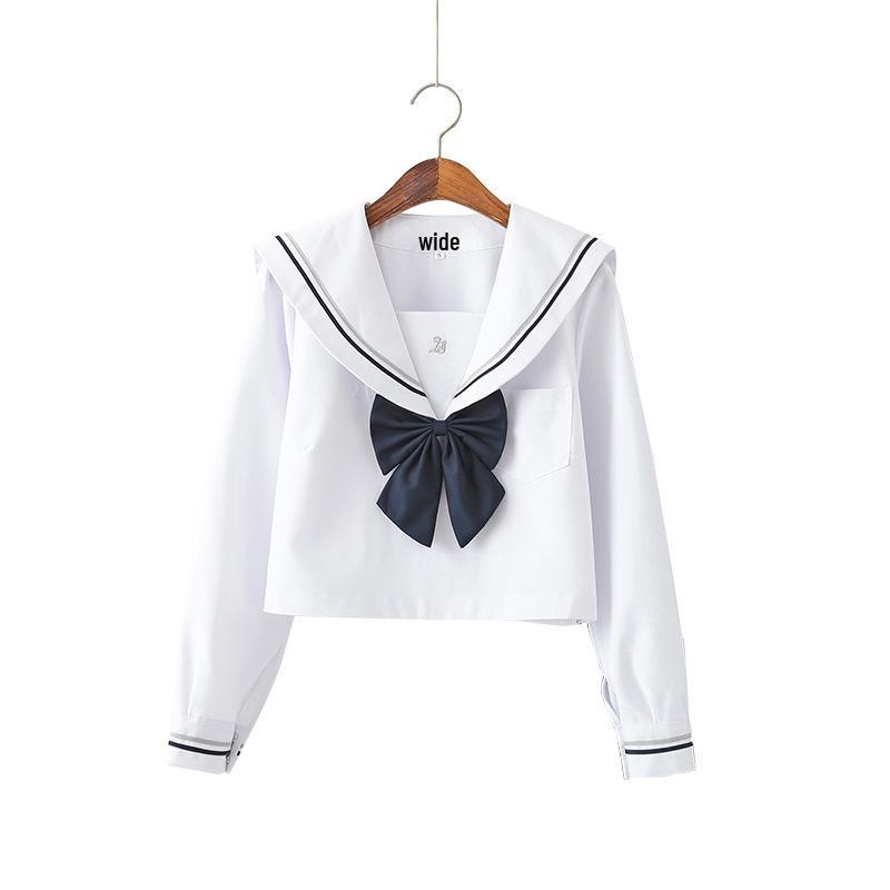 Kishi Original Japanese Sailor Uniform: Long Skirt Middle School Set for Women