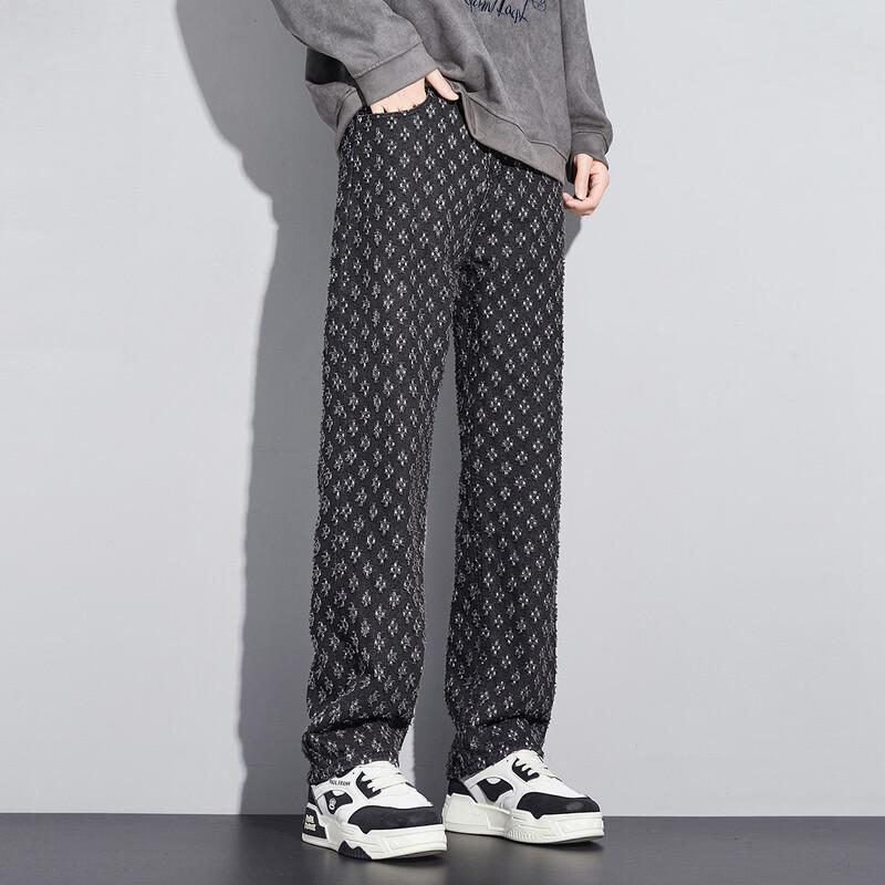 Paul Frank Men's Retro Floral Washed Straight-Leg Jeans