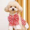 Breathable Pet Summer Clothes Fashion Cat Plaid Skirt Comfortable Dog Princess Skirt  Small Animal