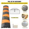 VEVOR Modular Rubber Speed Bump Driveway Cable Protector Ramp 6FT with 2 Channel 185x31x5.5 cm