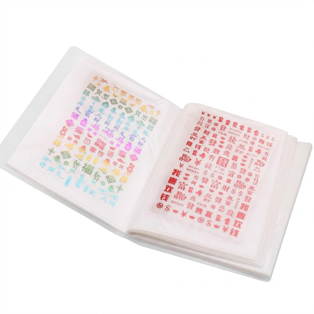 Nail Art Sticker Album High-Transparency Portable Organizer for Daily