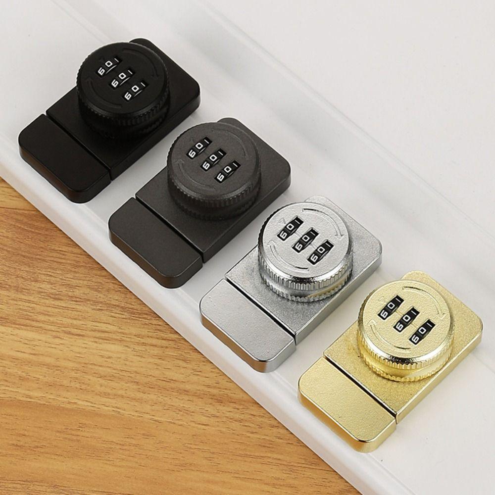 3-digit Cabinet Password Lock Anti-theft Baby Safety Lock Password Door Lock  Household
