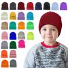 Autumn And Winter Solid Color Cold Cap Light Plate Acrylic Wool Stripe Knitted Hat