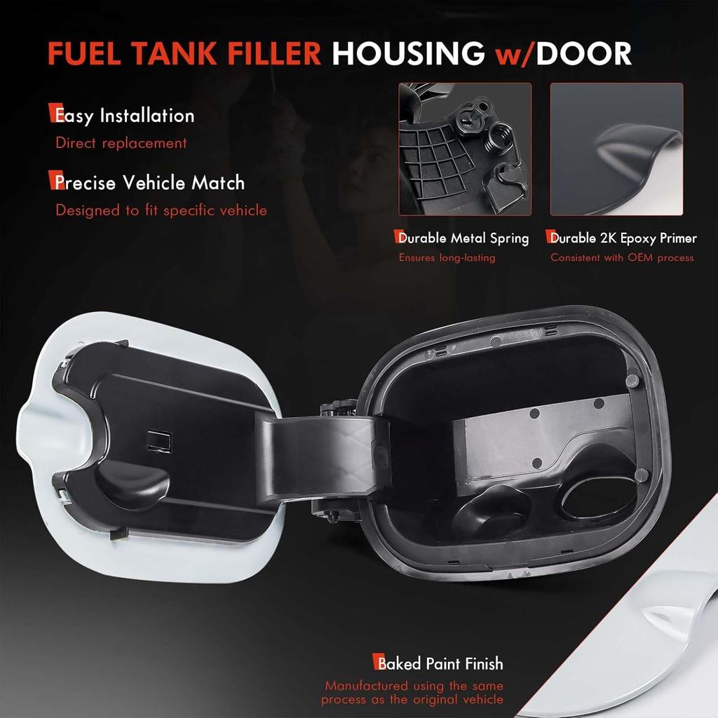 Fuel Tank Filler Pipe Housing With Cap Door Fit For Chevy Silverado 1500 -2025 - Only Fit Chevrolet Gas 6'6" Bed - Gas Cap Tank Door Cove Pocket