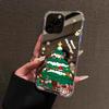 Cute Christmas Tree Pattern Mirror Acrylic Phone Case For iPhone 11 12 13 14 15 16 17 Pro Max XS X XR 7 8 Plus 16E Bumper Cover