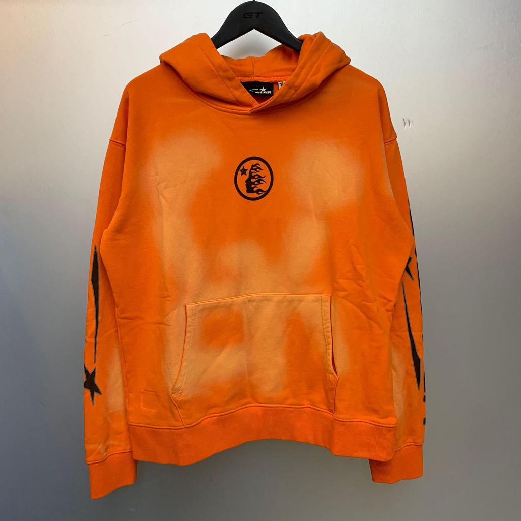 Hellstar Distressed Retro Loose Zipper Pure Cotton Hoodie - American Hip Hop Style