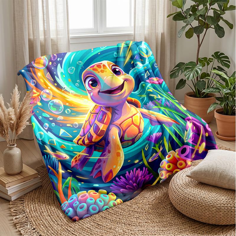 Underwater Adventure Dog Theme blanket Lightweight Warm Flannel Blanket Decorative Throw Blanket for Home Decoration