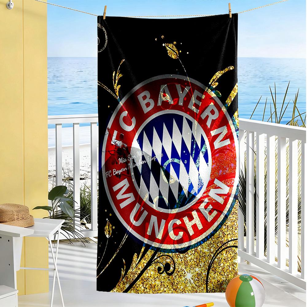 Bayern Munich Beach Towel Soft Durable Quick-Dry Comfortable Lightweight Perfect for Traveling Yoga Camping and Swimming
