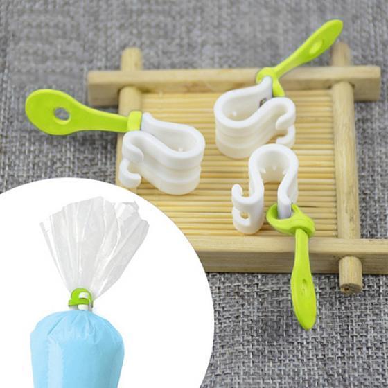 3Pcs/Set Cake Decorating Decoration Plastic Sugarcraft Icing Piping Bag Clips KTY