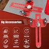 Thin Rip Jig Double Woodworking Scale Table Saw Jig Guide Aluminum Alloy Saw Locator for Repeat Narrow Strip Cuts Works