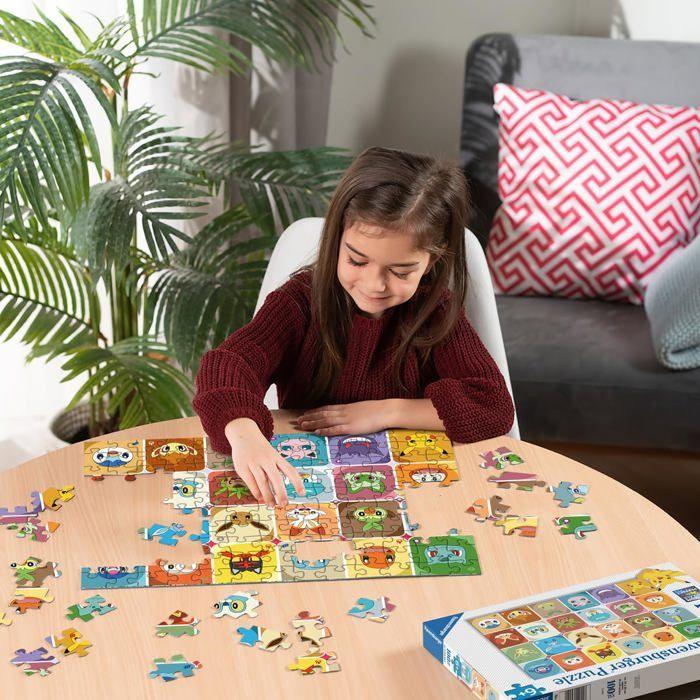 Puzzle - RAVENSBURGER - Portraits de Pokémon - 100 pièces - 49 x 36 cm - Dès 6 ans