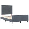 Boxspring Bed with Headboard Dark Grey 120 x 190 cm Velvet