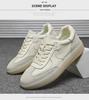 2025 Мужские повседневные кроссовки из белой кожи в стиле ретро — легкие, дышащие, с мягкой подошвой