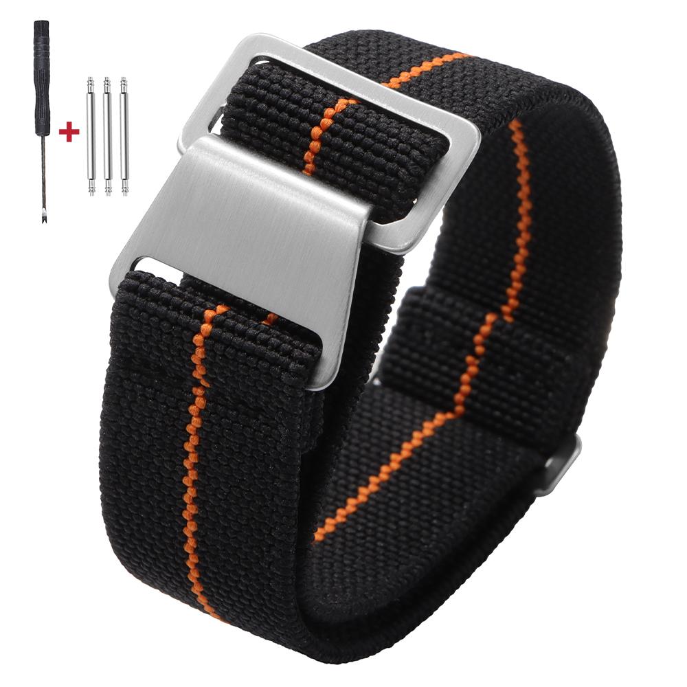 French Military Parachute Comfortable Elastic Nylon Watch Band 18mm 20mm 22mm for Seiko for Tudor for Rolex Strap Sport Bracelet