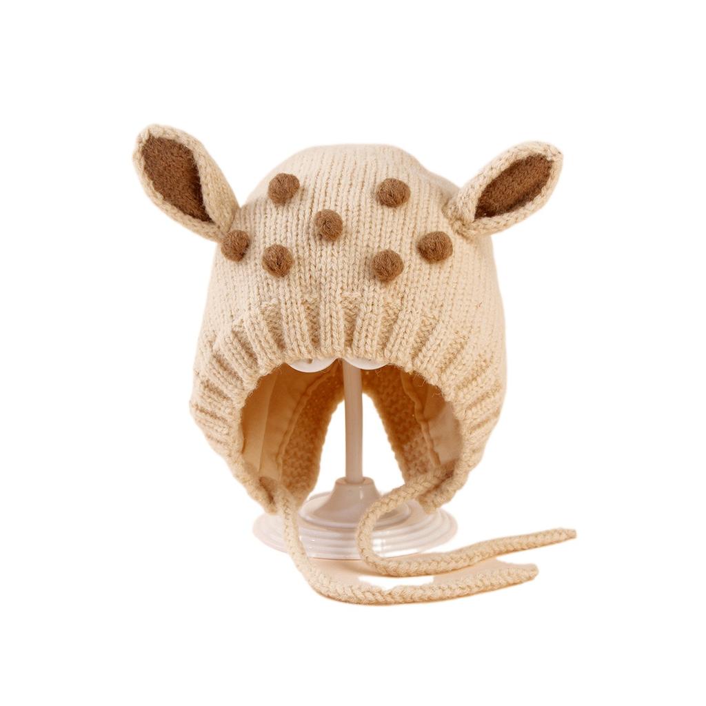 Очаровательная детская вязаная шапка, мягкая детская шапочка, новые детские шапки с олененком, зимняя