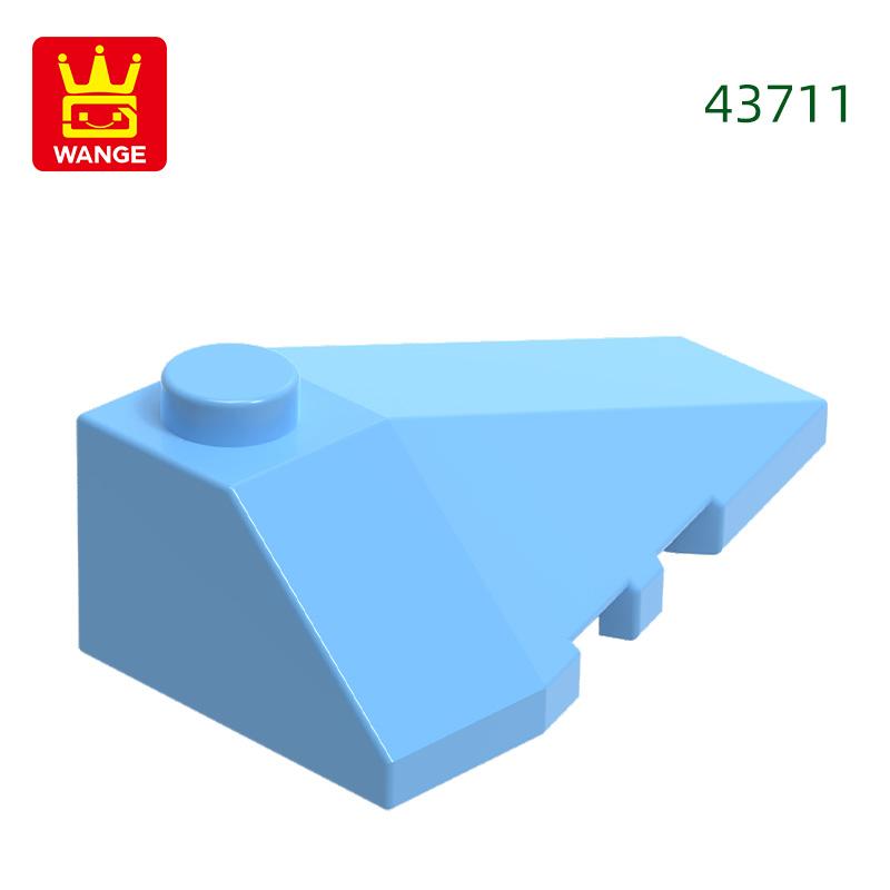 Нетоксичные 74 шт./лот 43711 Правый скошенный клин 4x3 Тройные строительные блоки Аксессуары для Moc Совместимы с Bricks Детские игрушки Подарок Bo