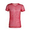 Mens Blouses Mesh Fishnet Short Sleeve Sheer Tank Top T-shirt Vest Tee