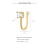 CANNER S925 Sterling Silver Single 5a Zircon U-Shaped Nose Ring Nose Cuff Piercing Jewelry for Girls