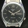REFURBISHED VINTAGE SEIKO 5 AUTO 7009A JAPAN MENS D/D BLACK WATCH 605-a314195-2 SKU605-a314195