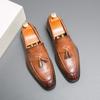 Роскошные брендовые туфли для банкета высокого класса для мужчин. Мягкая подошва. Удобные мокасины с кисточками. Коричневые мужские рабочие туфли для поездок на работу.