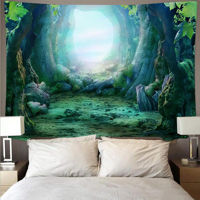 Синий океан волны гобелен закат облака природа искусство настенная ткань подушка фон одеяло Бохо домашний декор