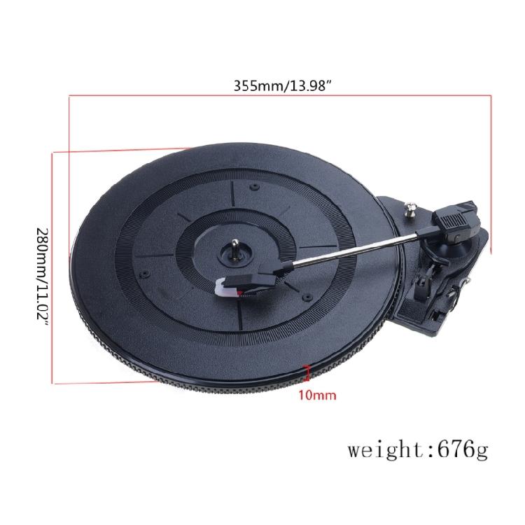 Phonograph Accessories Parts 28cm Vintage Vinyl Record Player Turntable 3 Speed