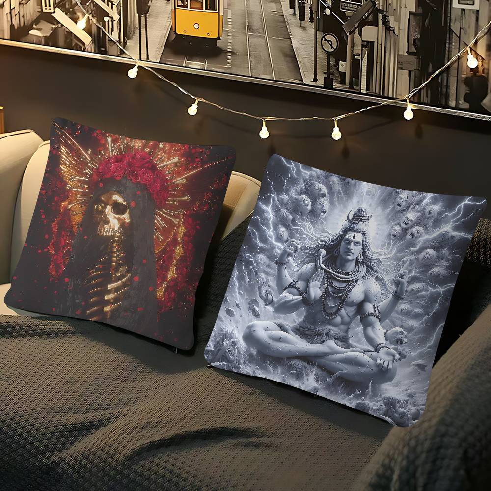 Бог с нами Череп 45*45см Наволочка Чехол для подушки Декор Наволочка Домашняя наволочка Для диванной подушки
