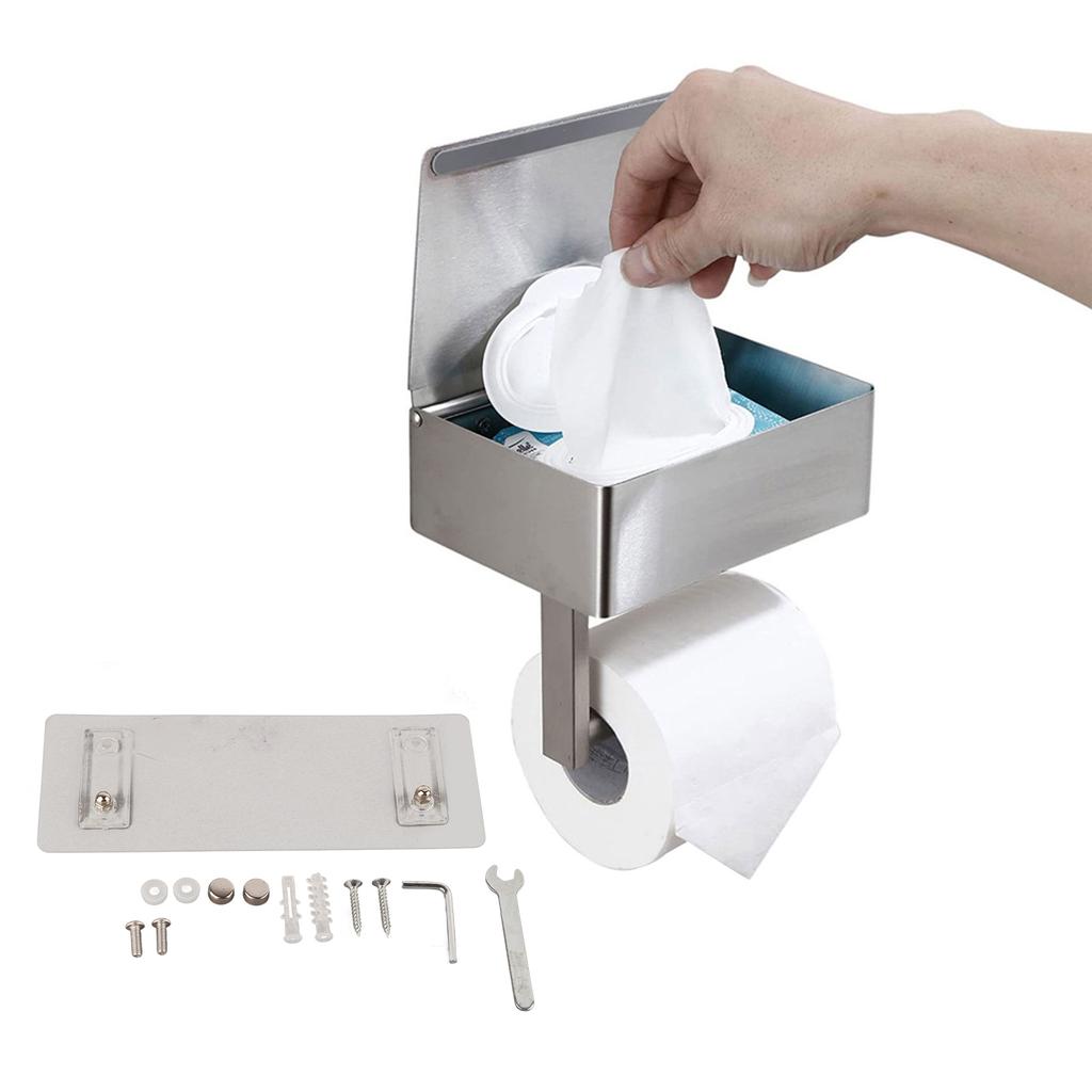 Rolling Paper Rack Can Put Wet Wipes Stainless Steel Drawer Shelf Paper Towel Rack