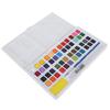 Professional Watercolor Paint Set Portable Watercolor Pigment with Pen Sponge (Plastic Box)48