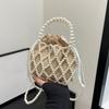 Женская сумка Pearl Маленькая мини-сумка-ведро Тканые сумки через плечо для ужина Кошелек Кошелек Сумка Женские сумки через плечо