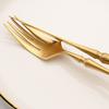 6Set/24Pcs Cutlery Set 18/10 Stainless Steel Set Luxury Dinnerware Gold Forks Western Spoons Knives Steel Cutlery Set Flatware