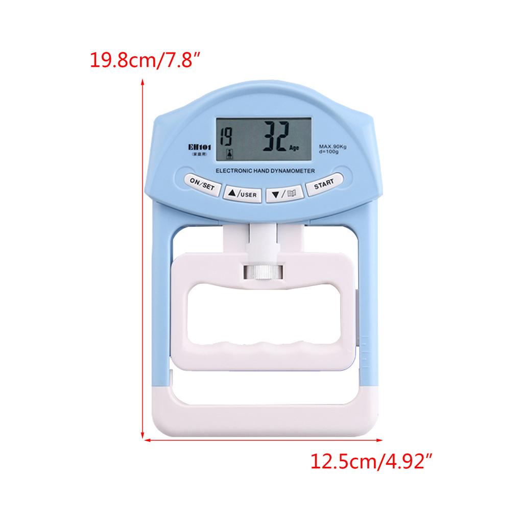Digital Hand Dynamometer Grip Strength Measurement Meter Auto Capturing Electronic Hand Grip Power Range 0-120kg/268ld